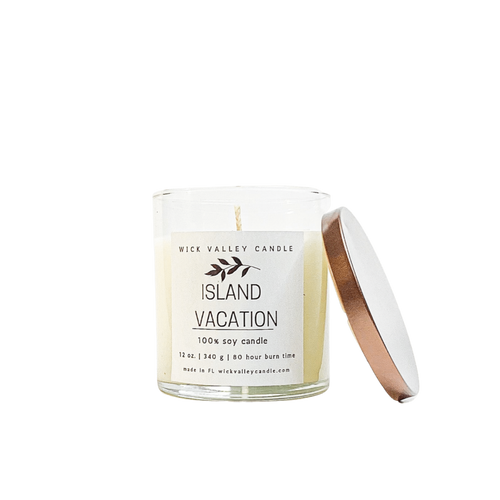 Island Vacation Candle | Island Soy Candle | Wick Valley Candle Co